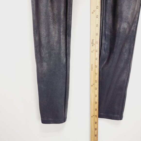 Spanx Faux Leather Leggings High Rise Compression Black Full Length Size M - Picture 10 of 10